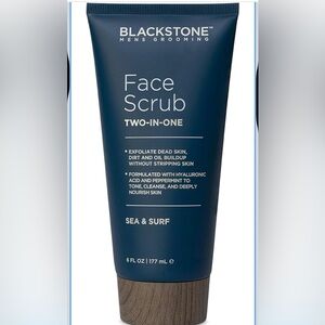 NEW Blackstone Face Scrub Two-in-One Men’s Grooming, exfoliate, hyaluronic acid